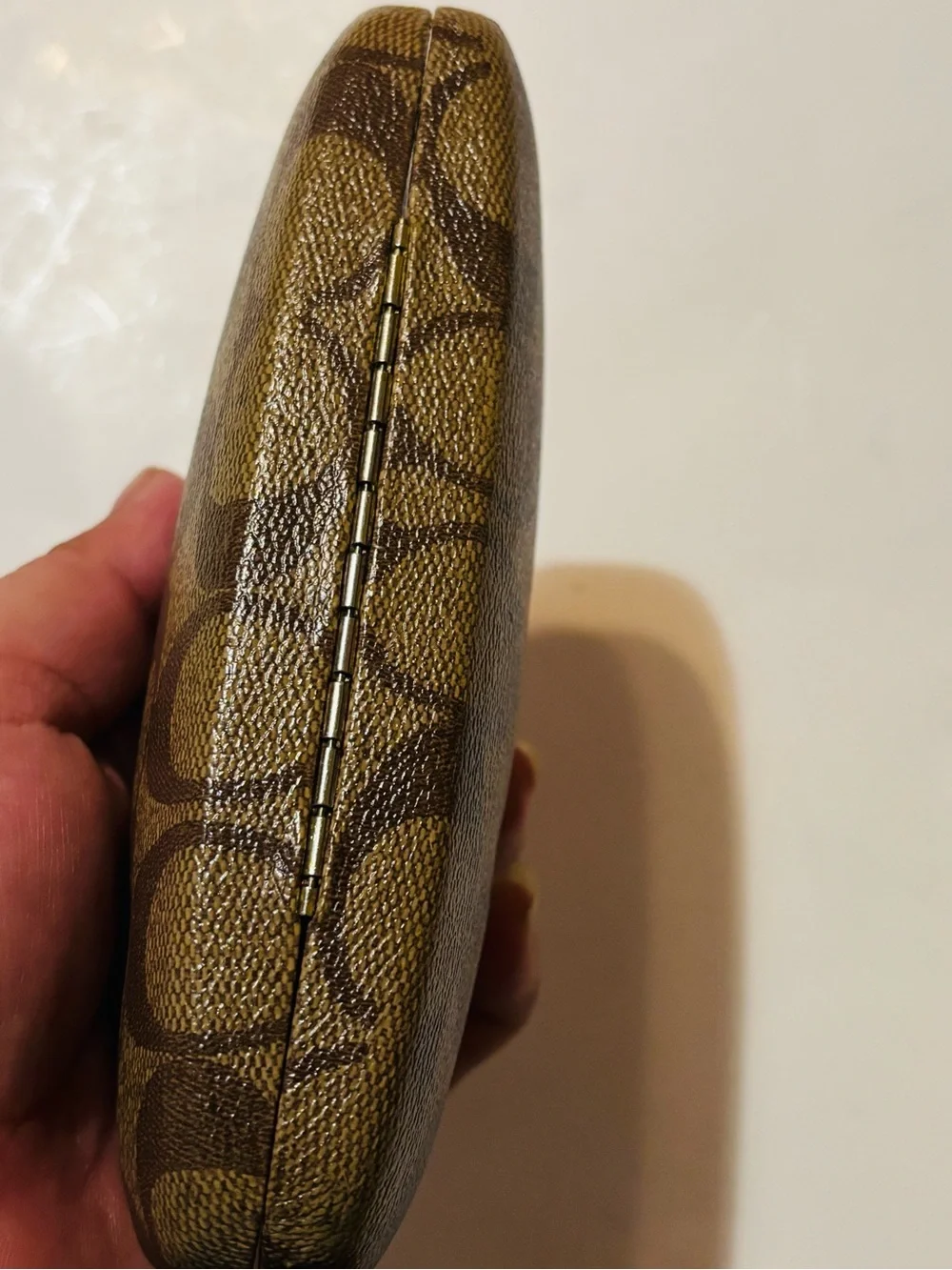 Coach Brown Signature Pattern Eyewear Case